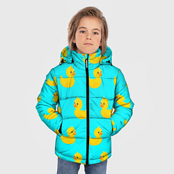 Куртка зимняя для мальчика Уточки, цвет: 3D-черный — фото 2