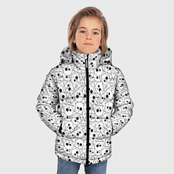 Куртка зимняя для мальчика Черепа черно-белые, цвет: 3D-черный — фото 2