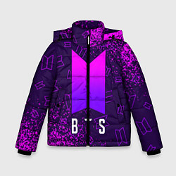 Куртка зимняя для мальчика BTS БТС, цвет: 3D-светло-серый