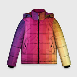 Куртка зимняя для мальчика Геометрия неоновая, цвет: 3D-черный