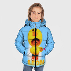Куртка зимняя для мальчика Леон Салли Leon Sally, цвет: 3D-черный — фото 2