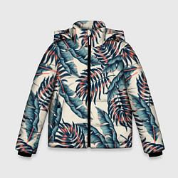 Куртка зимняя для мальчика Тихие тропики, цвет: 3D-черный