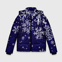 Зимняя куртка для мальчика Новогодние снежинки