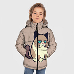 Куртка зимняя для мальчика Великий Grumpy Cat, цвет: 3D-черный — фото 2
