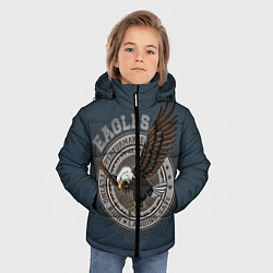 Куртка зимняя для мальчика Летящий орёл, цвет: 3D-светло-серый — фото 2