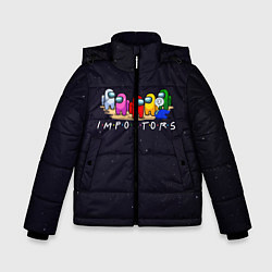 Куртка зимняя для мальчика Among Us, цвет: 3D-светло-серый