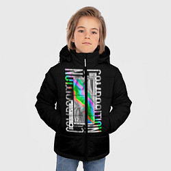 Куртка зимняя для мальчика Freek texture, цвет: 3D-черный — фото 2