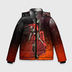Куртка зимняя для мальчика Смерть, цвет: 3D-черный