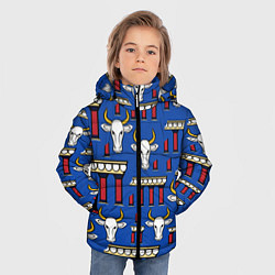 Куртка зимняя для мальчика БЕЛЫЙ БЫК СИМВОЛ 2021 ГОДА, цвет: 3D-черный — фото 2