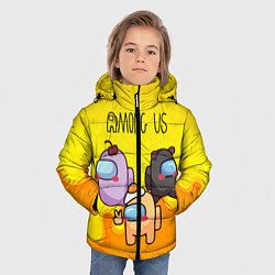 Куртка зимняя для мальчика Among Us Желток, цвет: 3D-светло-серый — фото 2