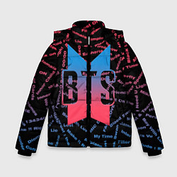 Куртка зимняя для мальчика BTS SONGS Z, цвет: 3D-черный