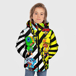 Куртка зимняя для мальчика Brawl STARS OFF-WHITE, цвет: 3D-красный — фото 2