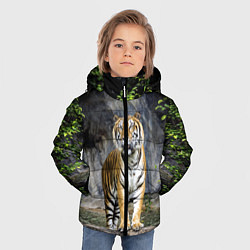 Куртка зимняя для мальчика ТИГР В ЛЕСУ, цвет: 3D-красный — фото 2