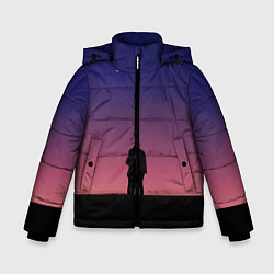 Куртка зимняя для мальчика Любовь на закате, цвет: 3D-черный