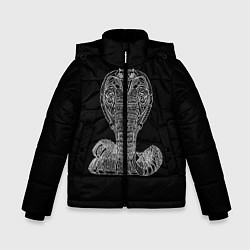 Куртка зимняя для мальчика Змея, цвет: 3D-черный