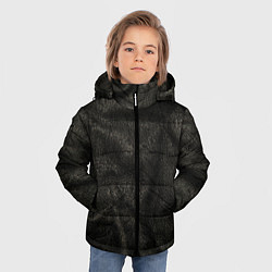 Куртка зимняя для мальчика Черная кожа, цвет: 3D-черный — фото 2