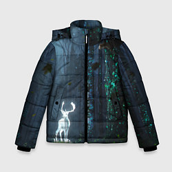 Куртка зимняя для мальчика Олень, цвет: 3D-черный