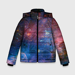 Куртка зимняя для мальчика Glitch space, цвет: 3D-светло-серый