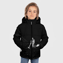 Куртка зимняя для мальчика Космический клининг, цвет: 3D-черный — фото 2