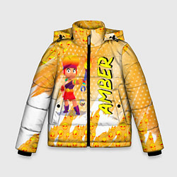 Куртка зимняя для мальчика Brawl Stars - Amber, цвет: 3D-светло-серый