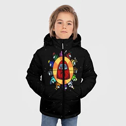 Куртка зимняя для мальчика Among Us, цвет: 3D-красный — фото 2