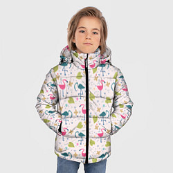 Куртка зимняя для мальчика Фламинго в тропиках, цвет: 3D-черный — фото 2