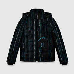 Зимняя куртка для мальчика Двоичный дождь, матрица
