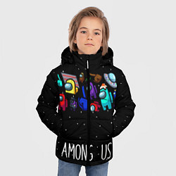 Куртка зимняя для мальчика Among Us Звёзды, цвет: 3D-черный — фото 2