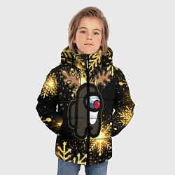 Куртка зимняя для мальчика AMONG US НОВОГОДНИЙ, цвет: 3D-черный — фото 2