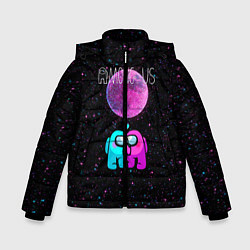 Куртка зимняя для мальчика Among Us Love, цвет: 3D-черный