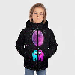 Куртка зимняя для мальчика Among Us Love, цвет: 3D-черный — фото 2