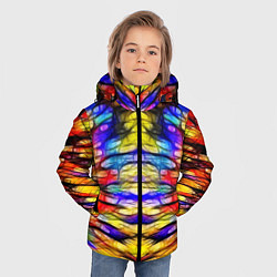Куртка зимняя для мальчика Батик Краски, цвет: 3D-черный — фото 2