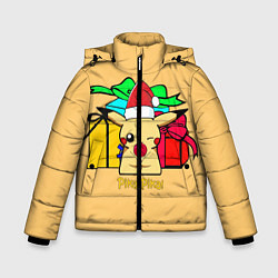 Куртка зимняя для мальчика New Year Pikachu, цвет: 3D-черный