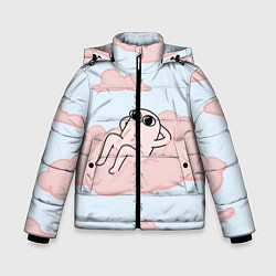 Куртка зимняя для мальчика Мем, цвет: 3D-светло-серый