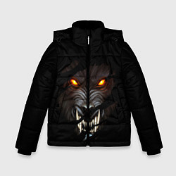 Куртка зимняя для мальчика ВОЛЧИЙ ОСКАЛ, цвет: 3D-черный