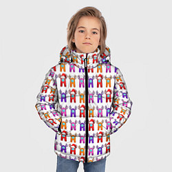 Куртка зимняя для мальчика Among Us Новогодние олени, цвет: 3D-светло-серый — фото 2