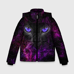 Куртка зимняя для мальчика Кот, цвет: 3D-черный