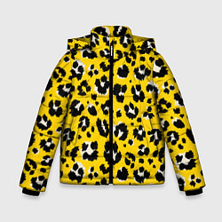 Куртка зимняя для мальчика Леопард, цвет: 3D-черный