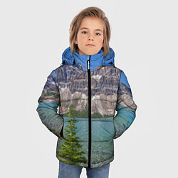 Куртка зимняя для мальчика Горное озеро, цвет: 3D-черный — фото 2