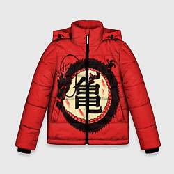 Зимняя куртка для мальчика Иероглифы Китайский Дракон