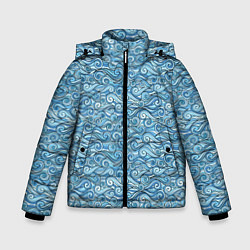 Куртка зимняя для мальчика Море волнуется, цвет: 3D-черный