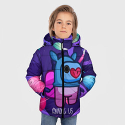 Куртка зимняя для мальчика Among Us x Fortnite, цвет: 3D-черный — фото 2