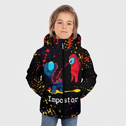 Куртка зимняя для мальчика Among Us - Impostor, цвет: 3D-светло-серый — фото 2