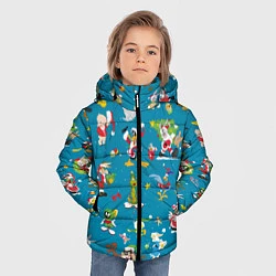 Куртка зимняя для мальчика Looney Tunes Christmas, цвет: 3D-светло-серый — фото 2