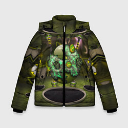 Куртка зимняя для мальчика AbstractThings 3, цвет: 3D-черный