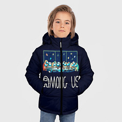Куртка зимняя для мальчика Among Us Обсуждение, цвет: 3D-черный — фото 2