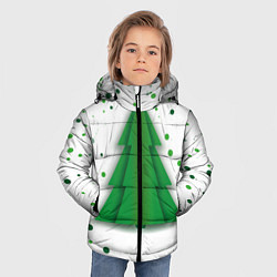 Куртка зимняя для мальчика Новогодняя елка, цвет: 3D-черный — фото 2