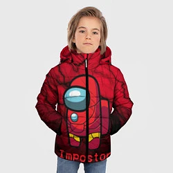 Куртка зимняя для мальчика Among Us Game, цвет: 3D-красный — фото 2
