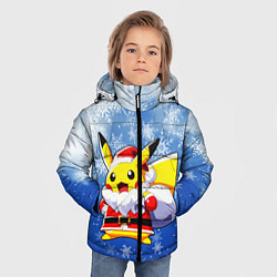 Куртка зимняя для мальчика НОВОГОДНИЙ ПИКАЧУ, цвет: 3D-красный — фото 2