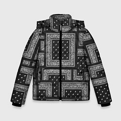 Куртка зимняя для мальчика 3D Бандана v black, цвет: 3D-черный